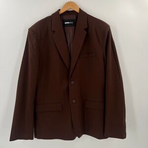 Fashion Nova Classic Brown Suit Separate Jacket Large Business Casual